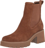 Dolce Vita Hawk H2O Chestnut Suede Fashion Pull On Rounded Toe Waterproof Boots