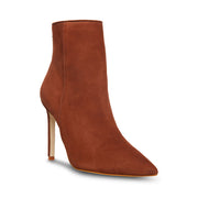 Steve Madden Vangle Brown Nubuck Zipper Closure Pointed Toe Ankle Boot