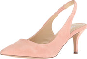 Charles David Amy Rose Pink Ankle Strap Pointed Toe Padded Footbed Suede Pumps