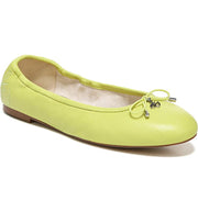 Sam Edelman Felicia Kiwi Faux Shearling Leather Slip On Round Toe Ballet Flats