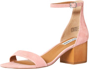 Steve Madden Irenee-H Mauve Adjustable Ankle Strap Chunky Heeled Sandals Mauve