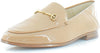 Sam Edelman Loraine Rosa Blush Patent Classic Chain Detail Vamp Wide Loafers