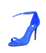 Schutz Cadey-Lee Dress Sandal Nobuck Royal Blue Ankle Strap Two peice Sandals