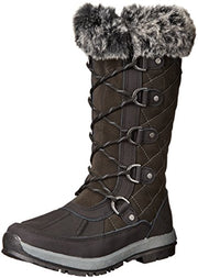 BEARPAW Women's Gwyneth Fashion Boot, Black/Grey, M070 M US (Hickory, M060 M US)