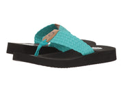 Yellow Box Soleil Easy slip-on Thong Wedge Sandals Turquoise