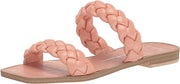 Dolce Vita Indy Petal Metallic Stella Slip On Squared Toe Woven Straps Sandals