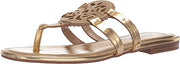 Circus By Sam Edelman Canyon Pure Gold Metallic Faux Leather Thong Flats Sandals