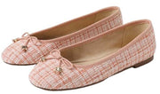 Sam Edelman Felicia Pink Salt Multi Luxe Slip On Round Toe Flexible Ballet Flats