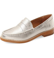 Kelsi Dagger BROOKLYN Gabby Platinum Penny Loafer Fashion Low Block Heel Mocassin