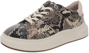 Sam Edelman Moira Snake Print Ankle Fashion Sneakers Beige Platform Wedge Heeled