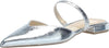 Dolce Vita Kanika Silver Distressed Leather Pointed Toe Slip On Flats Sandals