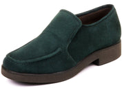 Jeffrey Campbell Alvin Dark Olive Green Suede Rounded Toe Classic Slip On Loafer