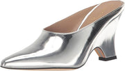 Sam Edelman Vonn Soft Silver Slip On Pointed Toe Kitten Heeled Dress Pumps