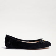 Sam Edelman Felicia Black Suede Slip On Rounded Closed Toe Flexible Ballet Flats