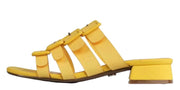 Cecelia New York Lexington Yellow Buckle Straps Open Toe Heel Slide Sandals