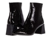 Steve Madden Women's Elaria Black Patent Block Heel Pointed Toe Fashion Booties