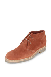 Tod's Men's Rust Suede Lace Detailed Slip On Stacked Heel Dessert Chukka Boots