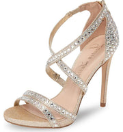 Lauren Lorraine Amore Rhinestone Embellished Open Toe Prom Formal Dress Sandal