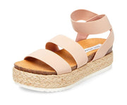 Steve Madden Kimmie Platform Espadrille Blush Nude Fitted Wedge Heeled Sandals