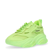 Steve Madden Possession Lime Fashion Lace Up Boyfriend Chunky Platform Sneakers