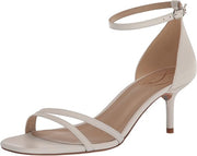 Sam Edelman Peonie Bright White Ankle Strap Open Toe Strappy Kitten Heel Sandals