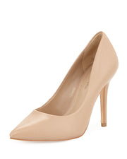 BCBG Max Azria Women's Opia2 Nude Leather Pointed Toe Pumps