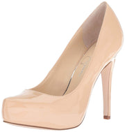 Jessica Simpson Parisah Pointed Toe Classic Sand Nude Patent Platform Pumps