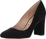 Sam Edelman Stillson Black Slip On Pointed Toe Block Heeled Classic Dress Pumps