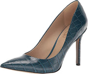 Sam Edelman Hazel Indigo Croc Stiletto Heel Pointed Closed Toe Dress Pumps