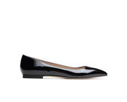 Bella Marie Angie-51 Black Vegan Leather Pointed Toe Ballet Flats
