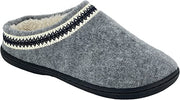 Clarks Indoor and Outdoor Light Grey Slipper Cozy Wool Mule Slip-On Fur Lined Clogs