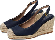 Cole Haan Cloudfeel Espadrille Sling Navy Blazer Linen Wedge Heeled Sandals