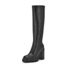 Nine West Kani3 Black3 Chunky Stacked Block Heeled Knee High Fashion Boots