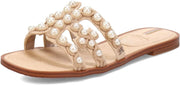 Sam Edelman Bay Summer Sand Slide Mule Open-Toe Slip-On Leather Flats Sandals