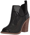 Vince Camuto Kiminni Black Fashion High Block Heel Pull On Ankle Booties