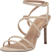 Sam Edelman Delanie Modern Ivory Ankle Strap Stiletto Heeled Open Toe Sandals