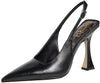 Sam Edelman Odette Black Leather Pointed Toe Slingback Stiletto Heeled Pumps