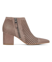 Lucky Brand Jakelyn Brindle Perforated Leather Block Heel Boot