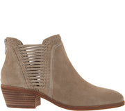 Vince Camuto Pippsy Khaki Suede Fashion Block Low Heel Cutout Ankle Booties