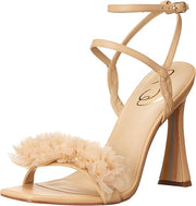 Sam Edelman Leilani Macadamia Ankle Strap Squared Open Toe Spool Heeled Sandals