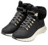 Cole Haan Zerogrand Field Hiker Black/Shearling/Waterproof Lace Up Ankle Boots