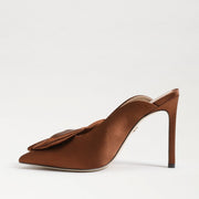 Sam Edelman Azalea Cocoa Bronze Slip On Pointed Toe Bow Detailed Stiletto Pumps