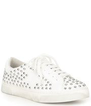 Steve Madden Riled White Multi Fashion Round Toe Lace Up Studded Sneakers