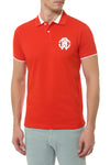 Roberto Cavalli Contrast Trim Short Sleeve Polo ROSSO FST643A#20802000
