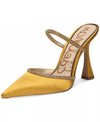 Sam Edelman Anita Golden Yellow Pointed Toe Spool Heel Slip On Rhinestone Pumps