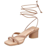 Dolce Vita Jaimi Cafe Stella Tie Up Block Heel Square Open Toe Heeled Sandals