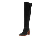 Vince Camuto Englea Black Pull On Squared Close Toe Tall Heeled Fashion Boot