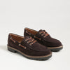 Sam Edelman Fay Chocolate Suede Lace Up Almond Toe