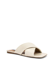 Steve Madden Women's Mayra Breathable Slide Square Toe Sandal BONE