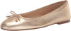 Sam Edelman Felicia Luxe Gold Leaf Slip On Round Toe Flexible Ballet Flats